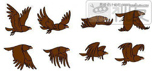 Flash教程:制作卡通風(fēng)格的飛舞小鳥,PS教程,思緣教程網(wǎng)