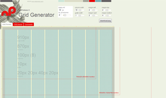 34 Extremely Useful Grid Systems for Web Designers Grid Generator