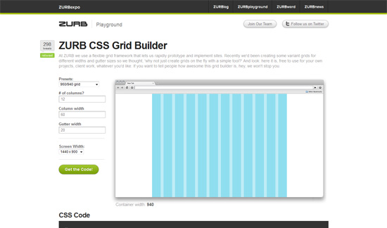 34 Extremely Useful Grid Systems for Web Designers ZURB CSS Grid Builder